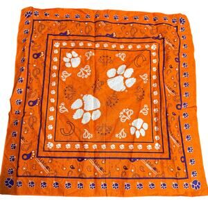 Clemson Tigers Bandana Scarf, NCAA, SEC, Orange Purple White, College Gameday